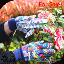 SRSAFETY best price colorful cotton gloves with dots in one side
